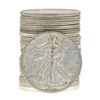 Image 1 : Roll of (20) Assorted Date Walking Liberty Half Dollar Coins Circulated