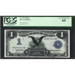 1899 $1 Black Eagle Silver Certificate Note Fr.230 PCGS Very Choice New 64