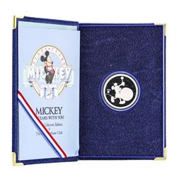 1988 Rarities Mint .999 Fine Silver 1 oz. Mickey Mouse Club Limited Edition Coin