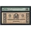 Image 1 : 1864 $1 Confederate States of America Note T-71 PMG About Uncirculated 50EPQ