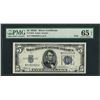 Image 1 : 1934C $5 Silver Certificate Note Wide Fr.1653 PMG Gem Uncirculated 65EPQ