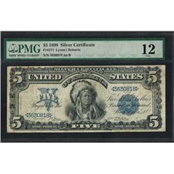 1899 $5 Indian Chief Silver Certificate Note Fr.271 PMG Fine 12
