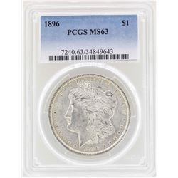 1896 $1 Morgan Silver Dollar Coin PCGS MS63