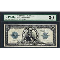 1923 $5 Porthole Silver Certificate Note Fr.282 PMG Very Fine 30