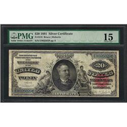 1891 $20 Silver Certificate Note Fr.319 PMG Choice Fine 15
