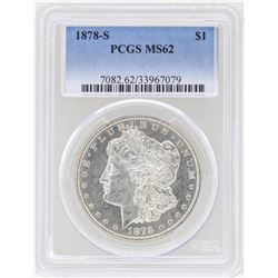 1878-S $1 Morgan Silver Dollar Coin PCGS MS62