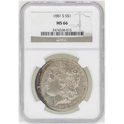 1881-S $1 Morgan Silver Dollar Coin NGC MS66