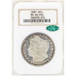 1887 $1 Morgan Silver Dollar Coin NGC MS64DPL CAC
