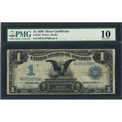1899 $1 Black Eagle Silver Certificate Note Fr.232 PMG Very Good 10