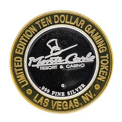 .999 Silver Monte Carlo Resort & Casino Las Vegas, NV $10 Limited Edition Gaming