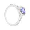 Image 3 : 18KT White Gold 0.72 ctw Tanzanite and Diamond Ring