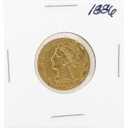 1886 $5 Liberty Head Half Eagle Gold Coin