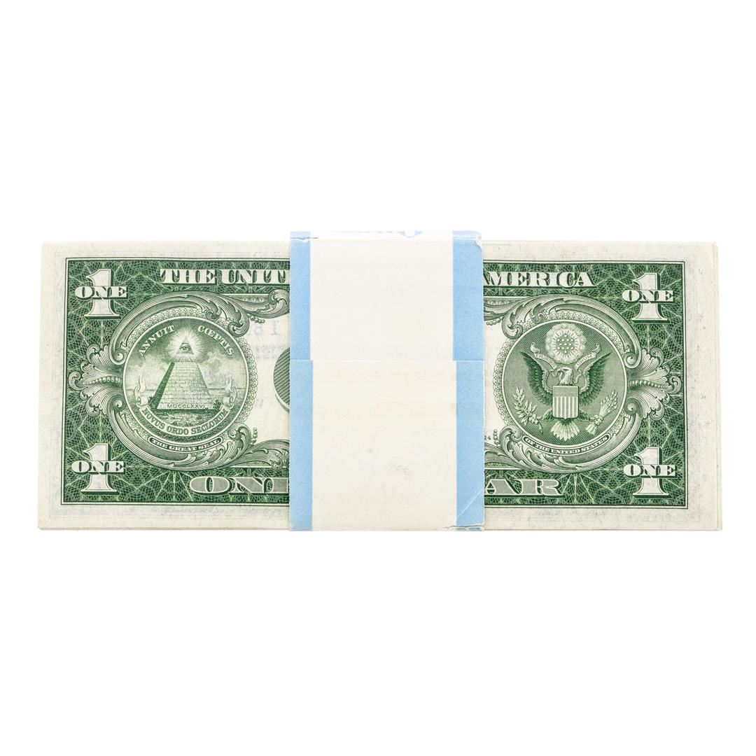 Pack of (100) Consecutive 1935A $1 Silver Certificate Notes Pack of (100) Consecutive 1935A $1 Silver Certificate Notes