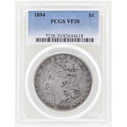 1894 $1 Morgan Silver Dollar Coin PCGS VF20