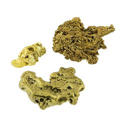 Lot of (3) Gold Nuggets 2.10 Grams Total Weight