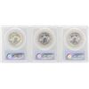 Image 2 : Lot of (3) 1955 Franklin Half Dollar Coins NGC MS63