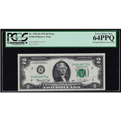 1976 $2 Federal Reserve Note Mismatched Serial Prefix PCGS Very Choice New 64PPQ