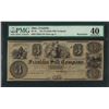Image 1 : 1800's $3 The Franklin Silk Company Obsolete Note PMG Extremely Fine 40