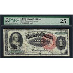 1886 $1 Martha Washington Silver Certificate Note Fr.218 PMG Very Fine 25