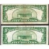 Image 2 : Lot of (2) 1928B $5 Federal Reserve Notes