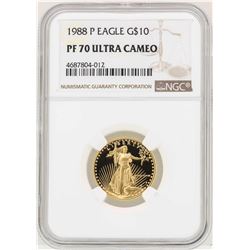 1988-P $10 American Gold Eagle Coin NGC PF70 Ultra Cameo
