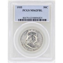1955 Franklin Half Dollar Coin NGC MS62FBL