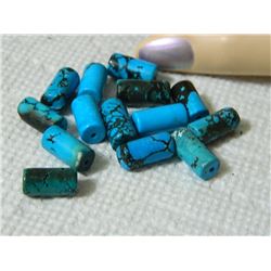 GEMSTONE BEADS - BLUE TURQUOISE 14.9 mm - 14pc