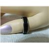 Image 3 : RING - STAINLESS STEEL WITH BLACK BAND