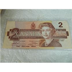 BANK NOTE - CANADA - $2- 1986