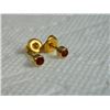 Image 3 : EARRINGS - "STUDEX" - GOLD PLATED - JANUARY BIRTHSTONE