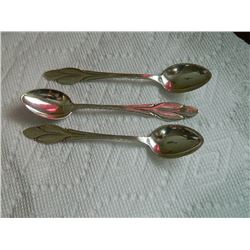 SILVER BABY SPOONS - 3TL - WITH HALLMARKS (3 TOWERS WITH 26 & CFH GUARDIAN STAMP) - DATING THE SPOON