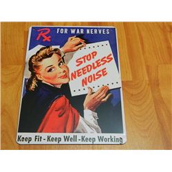 METAL SIGN - 12 X 8" - KEEP FIT - KEEP WELL - KEEP WORKING