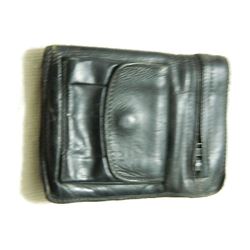 ESTATE LEATHER WALLET - SEVILLE CANADA - ALL ZIPPERS & SNAP WORKING