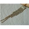 Image 2 : NECKLACE - CRYSTAL & GOLD FRING DROP - "ICING"