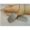 Image 1 : DOG TAG PENDANTS (2) BLANK - ON BALL CHAIN