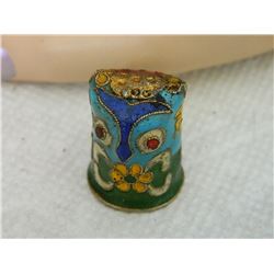 THIMBLE - INLAID OWL DESIGN