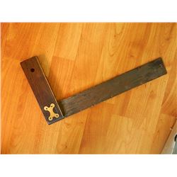 VINTAGE SQUARE WITH INLAID BRASS - 14" X 7 ½"