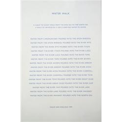 RICHARD LONG (b. 1945) WATER WALK text on ...