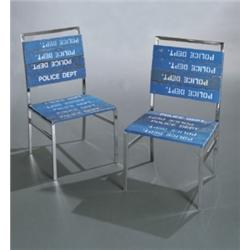 TOM SACHS (b. 1966) POLICE CHAIRS signed a...