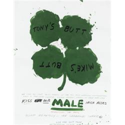 MIKE KELLEY (b. 1958) MALE BONDING signed,...