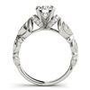 Image 4 : 1.4 CTW Certified VS/SI Diamond Solitaire 2Pc Wedding Set Antique 14K White Gold - REF-384M8H - 3147