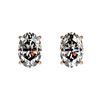 Image 1 : 1 CTW Certified VS/SI Quality Oval Diamond Solitaire Stud Earrings 10K Rose Gold - REF-147M2H - 3306