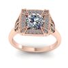 Image 4 : 1.75 CTW Solitaire Certified VS/SI Diamond Ring 14K Rose Gold - REF-496W4F - 38554