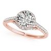 Image 2 : 1.5 CTW Certified VS/SI Diamond Solitaire Halo Ring 18K Rose Gold - REF-392A2X - 26992