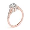 Image 4 : 1.5 CTW Certified VS/SI Diamond Solitaire Halo Ring 18K Rose Gold - REF-392A2X - 26992