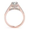 Image 5 : 1.5 CTW Certified VS/SI Diamond Solitaire Halo Ring 18K Rose Gold - REF-392A2X - 26992