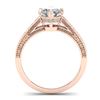Image 4 : 1.22 CTW Certified VS/SI Diamond Solitaire Art Deco Ring 14K Rose Gold - REF-355W3F - 30508