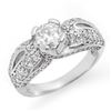 Image 1 : 1.90 CTW Certified VS/SI Diamond Ring 14K White Gold - REF-248W2F - 11613