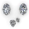 Image 2 : 1.0 CTW VS/SI Oval Cut Diamond Stud Solitaire Earrings 18K White Gold - REF-178X2T - 35670