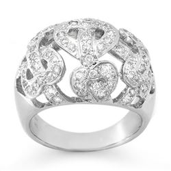 0.85 CTW Certified VS/SI Diamond Ring 10K White Gold - REF-82X2T - 13105